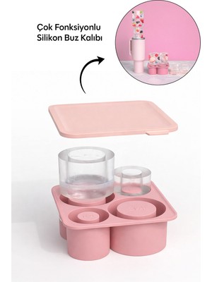 Yoyoso Silindir Buz Kalıbı Pembe