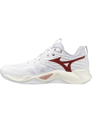 Mizuno Wave Momentum Pro Kadın Voleybol Ayakkabısı Beyaz / Kırmızı