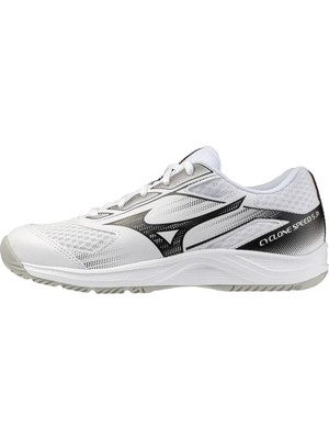 Mizuno Cyclone Speed 5 Jr Çocuk Voleybol Ayakkabısı Beyaz / Siyah