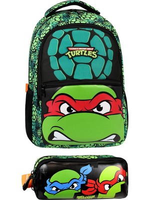 GENC DIJITAL BASKI Ninja Turtles  Ilkokul Çantası ve Kalemlik