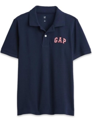 Gap 843607 V-Frc Ss Logo Polo Lacivert Erkek T-Shirt