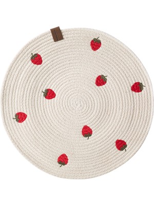 Mudo Home FRUITY GARDEN YUVARLAK AMERİKAN SERVİSİ 35 CM ÇİLEK