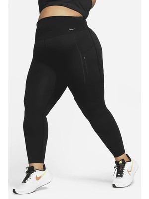 Nike Go Firm-Support High-Waisted Full-Legth(Plus Size)Womens Tight Kadın Koşu Antreman Taytı Siyah
