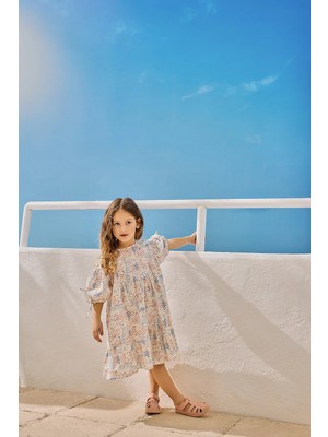 Marvy Kids Nona Patch Desenli Elbise