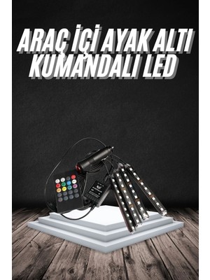 Nova Epoxy Art Rgb Işıklı Araç Içi Aydınlatma Kumandalı 12'li LED Işık Renk Değiştirebilen