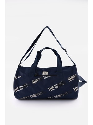 İcone Bag Unisex Spor Çanta – Silindir Model, Baskılı, Ön ve Iç Cepli, Yan Saplı, Ayarlanabilir Omuz Askılı