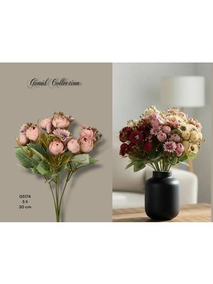 Gönül Mutfak Pembe Yapay Çiçek 30 cm