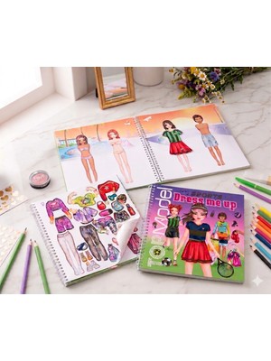 Top Model by Depesche Topmodel Dress Me Up Spor Temalı Tasarım Defteri- 11 Sayfa Sticker & 24 Sayfa Model