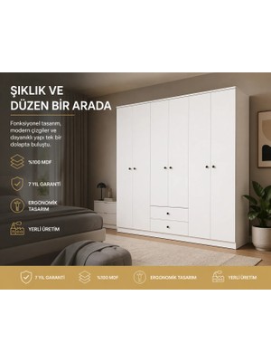 Venatto DİAMOND6KAPAKLI Dolap (%100MDF)