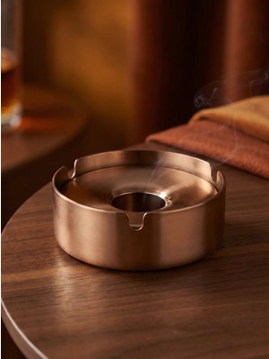 PALU GASTRO Palu Paslanmaz Kapaklı Küllük 8 cm – Rüzgar Geçirmez Küllük, Masaüstü Sigara Küllüğü, Koku Önleyici Metal Küllük