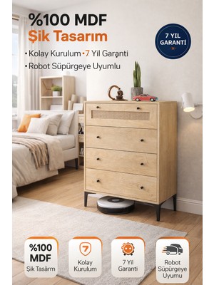 Venatto Trio Wood Şifonyer