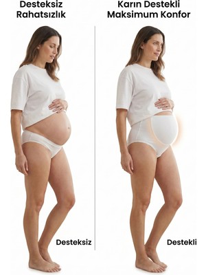 Hepsine Rakip 3lü Kadın Hamile Külot Rahat Ek Parçalı Ince Lastik Gebe Çamaşır