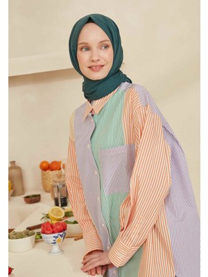 Fresh Scarfs Petrol İnce Pamuk Vual Şal