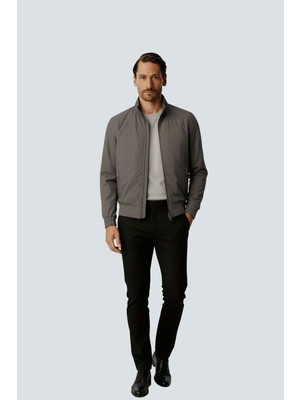 İGS Taş Rengi Modern Erkek Bomber Mont