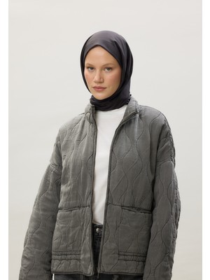 Fresh Scarfs İnce Pamuk Vual Şal Siyah Erik
