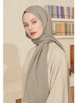 Fresh Scarfs İnce Pamuk Vual Şal Gumus