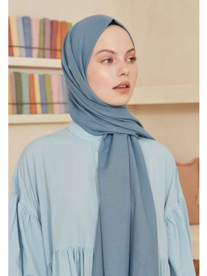 Fresh Scarfs Gök Mavi İnce Pamuk Vual Şal