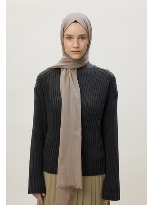 Fresh Scarfs İnce Pamuk Vual Şal Naturel Bej