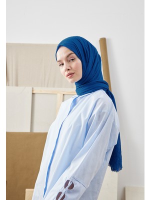 Fresh Scarfs Bambu Şal Saks Mavisi