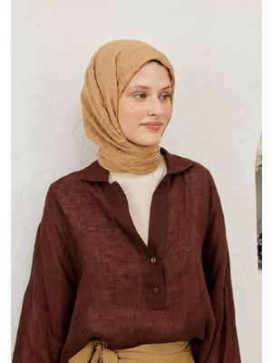 Fresh Scarfs Vual Crash Şal Deve Tüyü