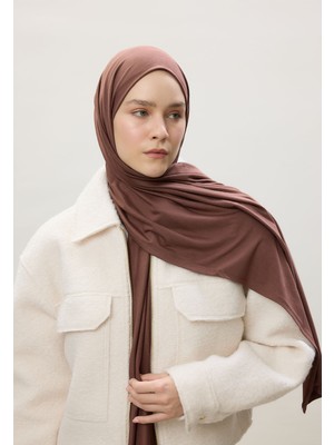 Fresh Scarfs Penye Şal Kızıl Kahve