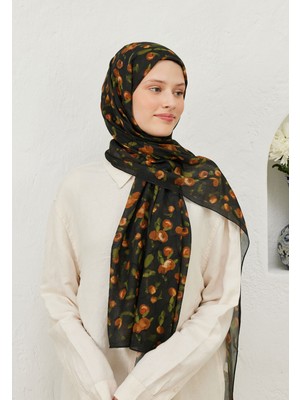 Fresh Scarfs Cherry Desen Rami Şal Kahve