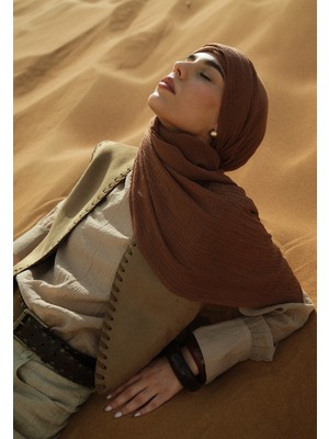 Fresh Scarfs Modal Krinkıl Şal Kakao