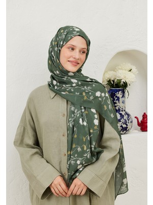 Fresh Scarfs Soft Flowers Desen Rami Şal Yaprak