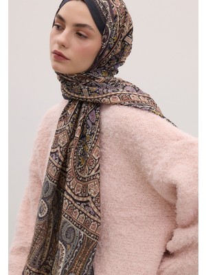 Fresh Scarfs Nordic Paisley Desen Şal Orkide
