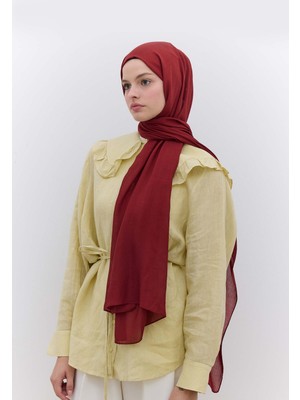 Fresh Scarfs Rami Viskon Şal Bordo