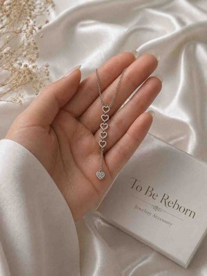 To Be Reborn Çelik Zirkon Taşlı Y Kolye