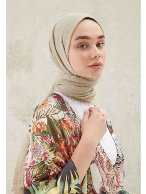 Fresh Scarfs Bürümcük Şal Naturel Bej
