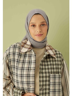 Fresh Scarfs Soğuk Gri Bürümcük Şal