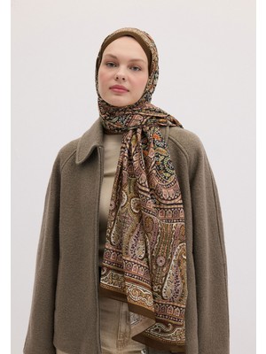 Fresh Scarfs Nordic Paisley Desen Şal Camel