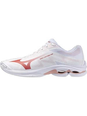 Mizuno Wave Lightning Pro Kadın Voleybol Ayakkabısı Beyaz / Kırmızı