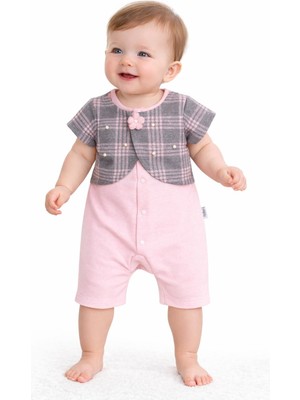 Chicsy Baby Kız Bebek Ekose Fiyonklu Elbise %100 Pamuklu Uzun Kollu Bebek Elbise