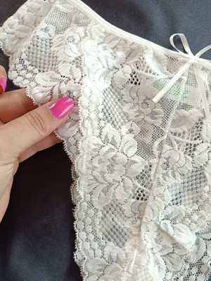 Zena Underwear Dina Gül Dantel Desenli Önü Fiyonklu Kadın Iç Çamaşırı Külot