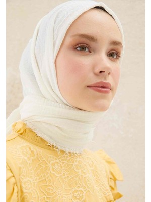 Fresh Scarfs Kırık Beyaz Bürümcük Şal