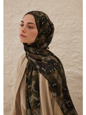 Fresh Scarfs Hope Desen Rami Şal Haki