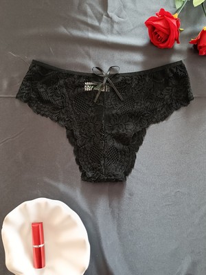Zena Underwear Dina Gül Dantel Desenli Önü Fiyonklu Kadın Iç Çamaşırı Külot