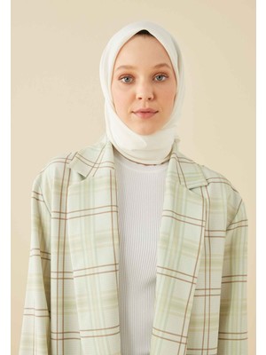 Fresh Scarfs Kırık Beyaz Pamuk İpek Eşarp