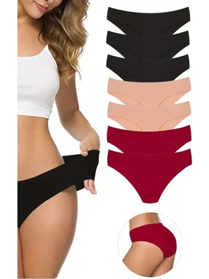 Marsilyan 7 Adet Kadın Dikişsiz Lazer Kesim Esnek Iz Yapmayan Külot S9