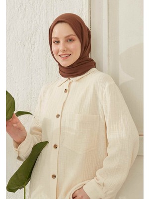 Fresh Scarfs Çikolata Kahve Bürümcük Şal