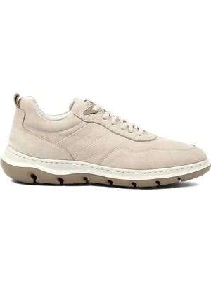 Celal Gültekin Erkek Bej Kalın Tabanlı Nubuk Deri Sneaker