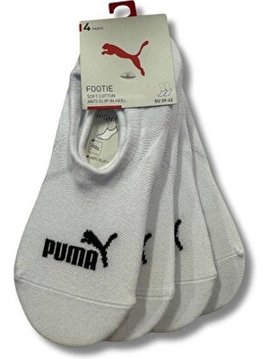 Puma High Cut Footie Çorap (4 Çift) 93836802 Beyaz