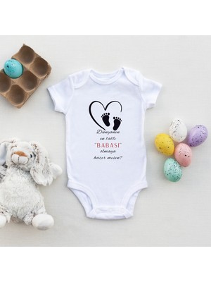Veracraft Dünyanın En Tatlı Babası Tasarımlı Bebek Zıbını - Müjdelere Özel %100 Pamuklu Bebek Body