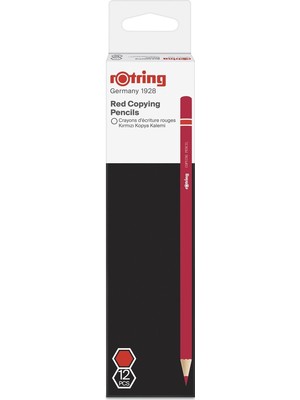Rotring Kırmızı Kopya Kalem 12'li Kutu
