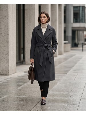 Massimo Dutti Antrasit Gri (S-36BEDEN) Kaban,son Ürün Kaçırmayın