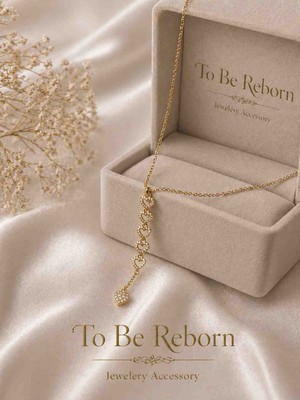 To Be Reborn Çelik Zirkon Taşlı Y Kolye