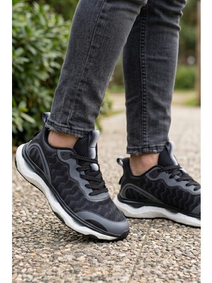 In Step Stealth-Knit Runner Siyah-Gri Erkek Spor Ayakkabı